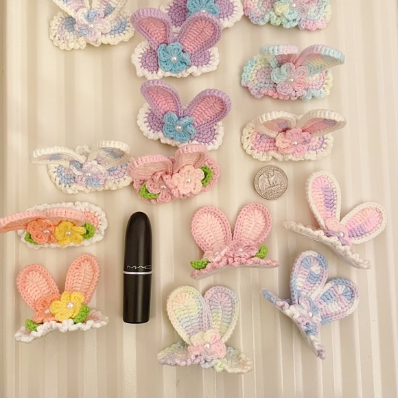 Handmade Hair Clips Crochet Hair Pin Gift for Girls - Picture 4 of 11